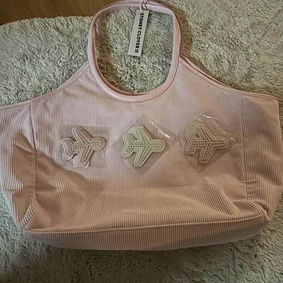 NWT Stoney Clover Lane Pink Scoop Tote Bag
